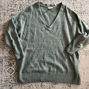 Green V-Neck Sweater